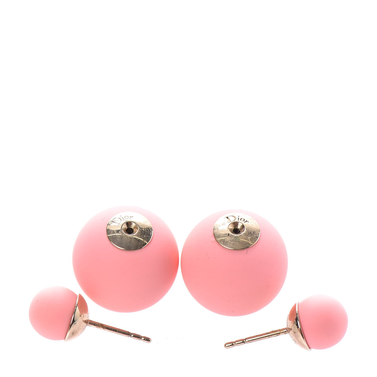 Christian Dior Mise En Dior Tribal Earrings Matte Pink 3 of 3