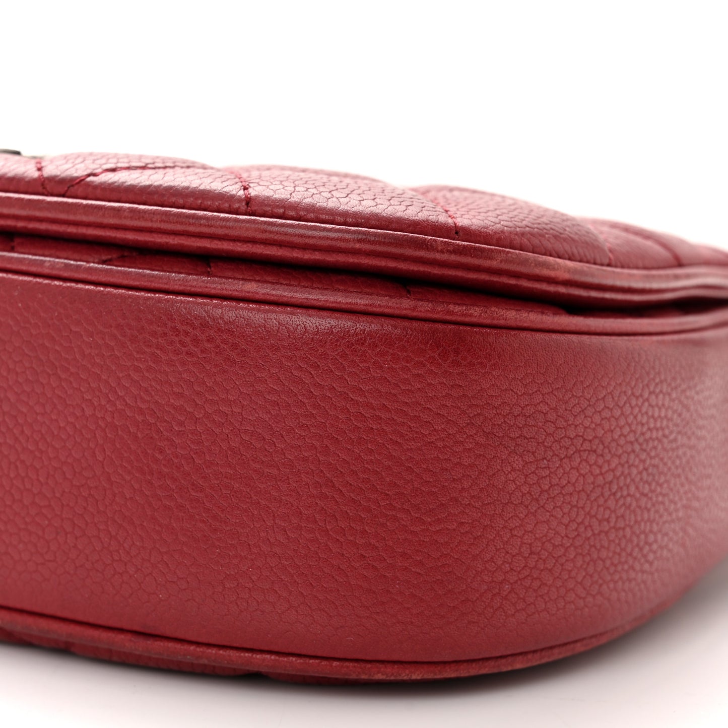 Caviar Quilted Casual Pocket Messenger Flap Red