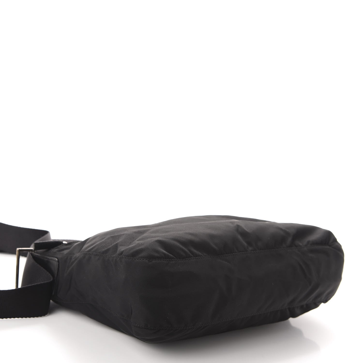 Prada Nylon Flat Messenger Bag Black 4 of 10