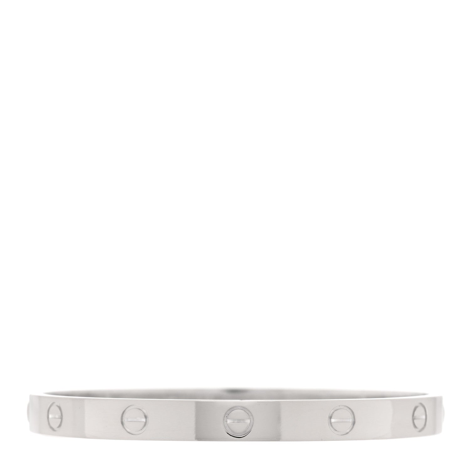 Cartier 18K White Gold LOVE Bracelet 18 1 of 9