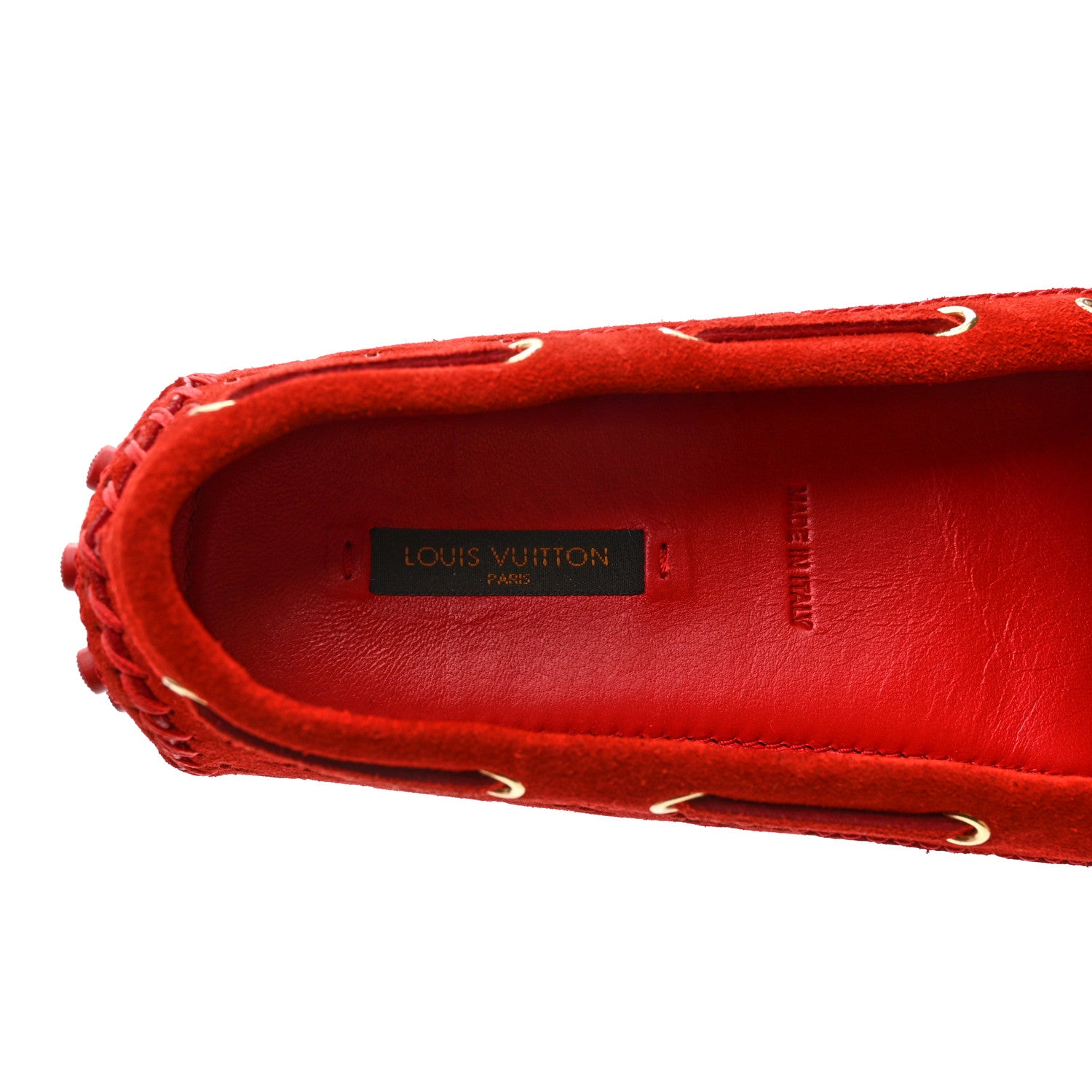 Louis Vuitton Suede Monogram Gloria Loafers 39 Rouge 6 of 8