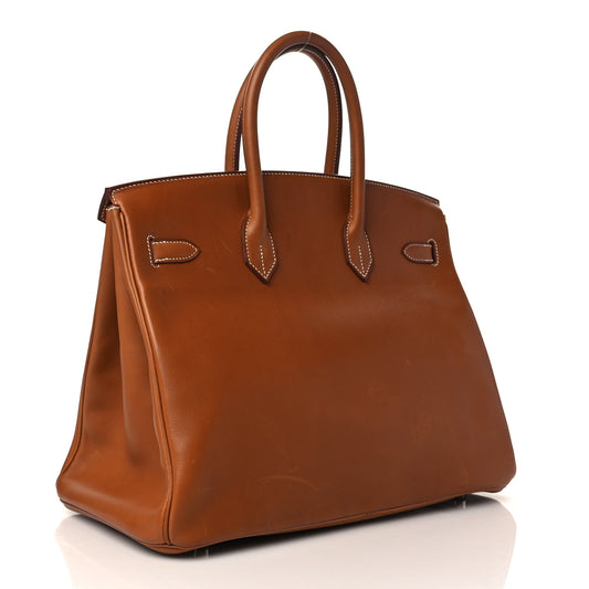 Natural Barenia Birkin 35 Fauve