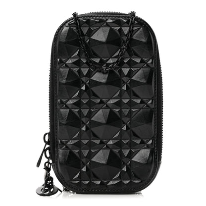 Christian Dior Calfskin Cannage Diamond Cannage Phone Holder Black 1 of 8