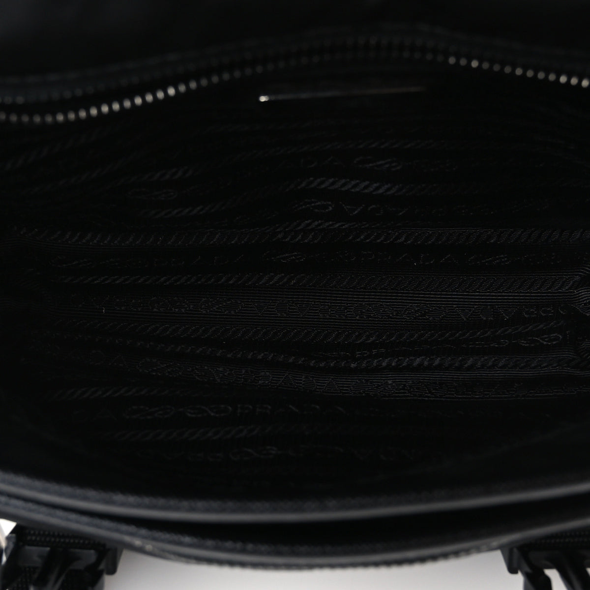 Re-Nylon Saffiano Pocket Double Snap Buckle Shoulder Bag Black