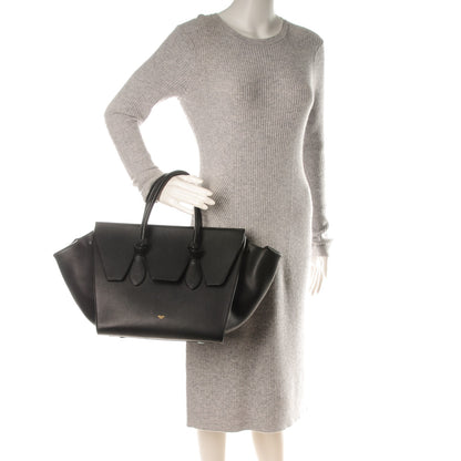 Celine Crisped Calfskin Small Tie Knot Tote Black 2 of 8