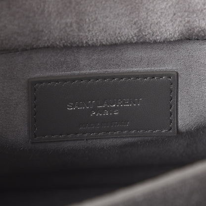 Saint Laurent Calfskin Crocodile Embossed Large Monogram Sunset Fog 5 of 11