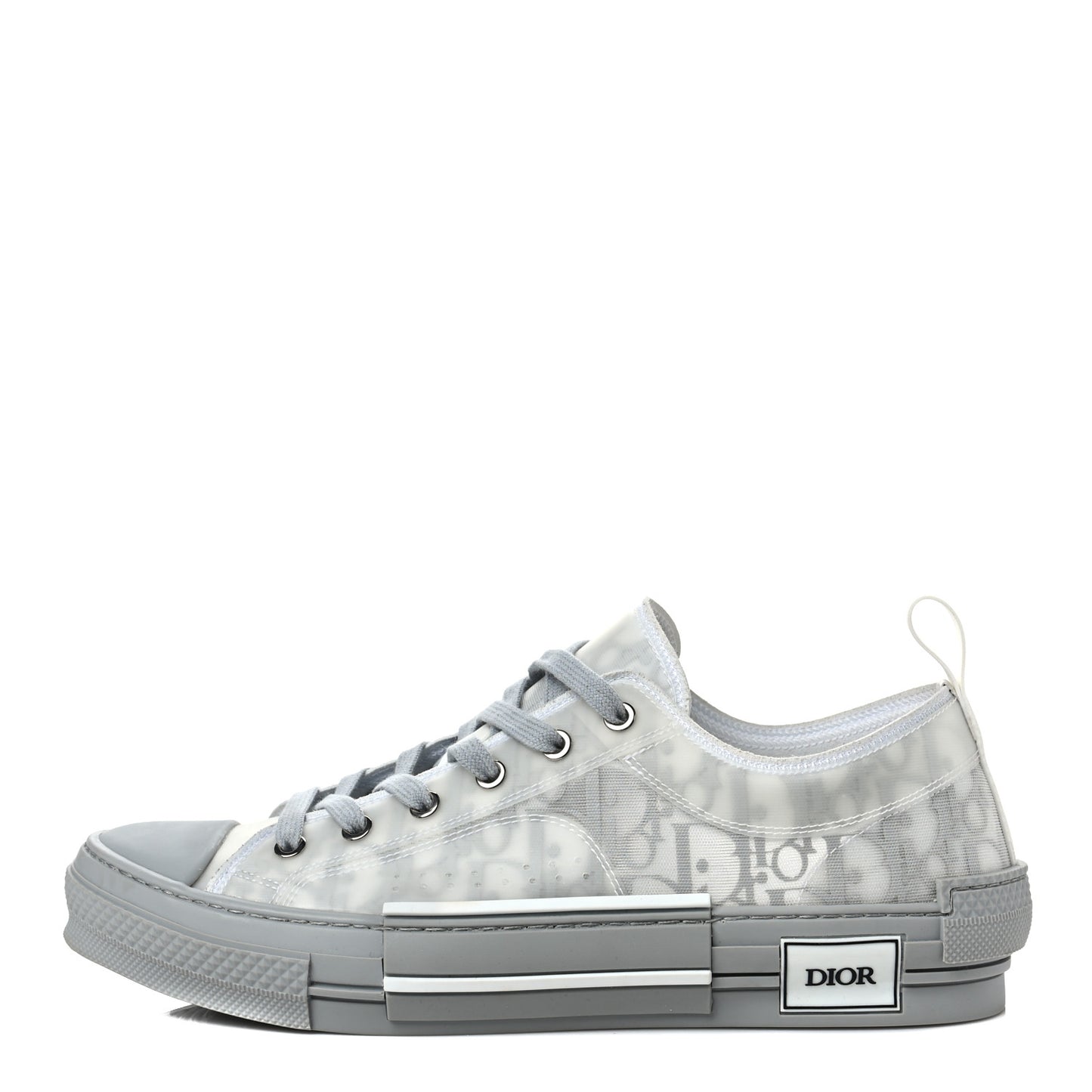 Technical Canvas Oblique Mens B23 Low Top Sneaker 43 43 White Grey