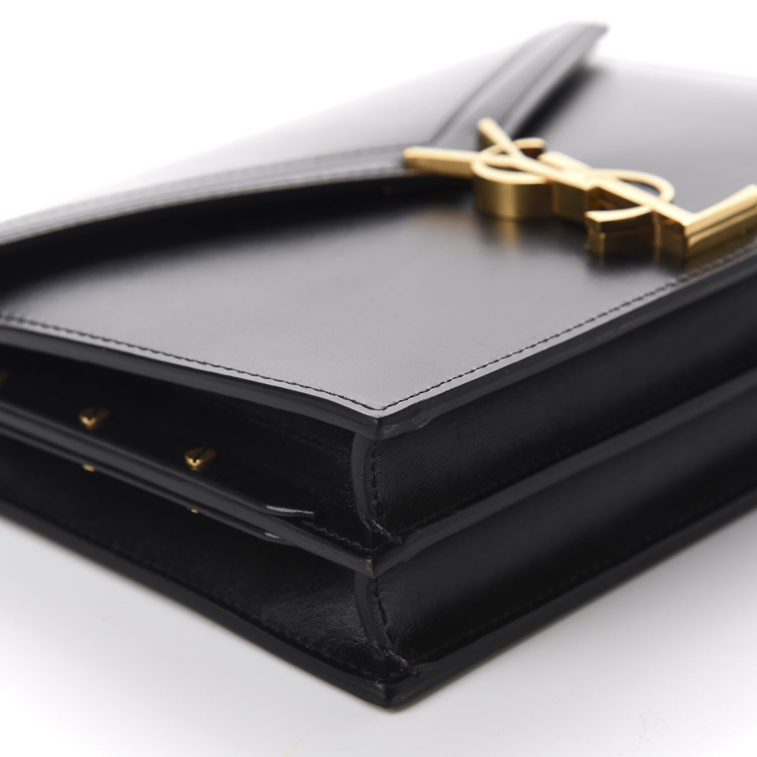 Saint Laurent Smooth Calfskin Monogram Cassandra Clasp Bag Black 6 of 10