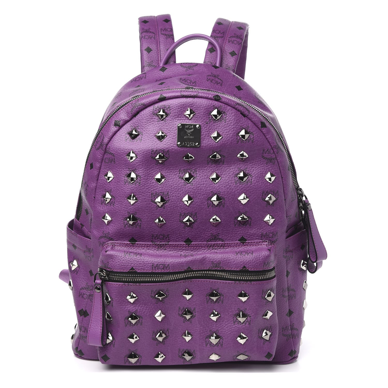 MCM Visetos Studded Medium Stark Backpack Purple 1 of 8