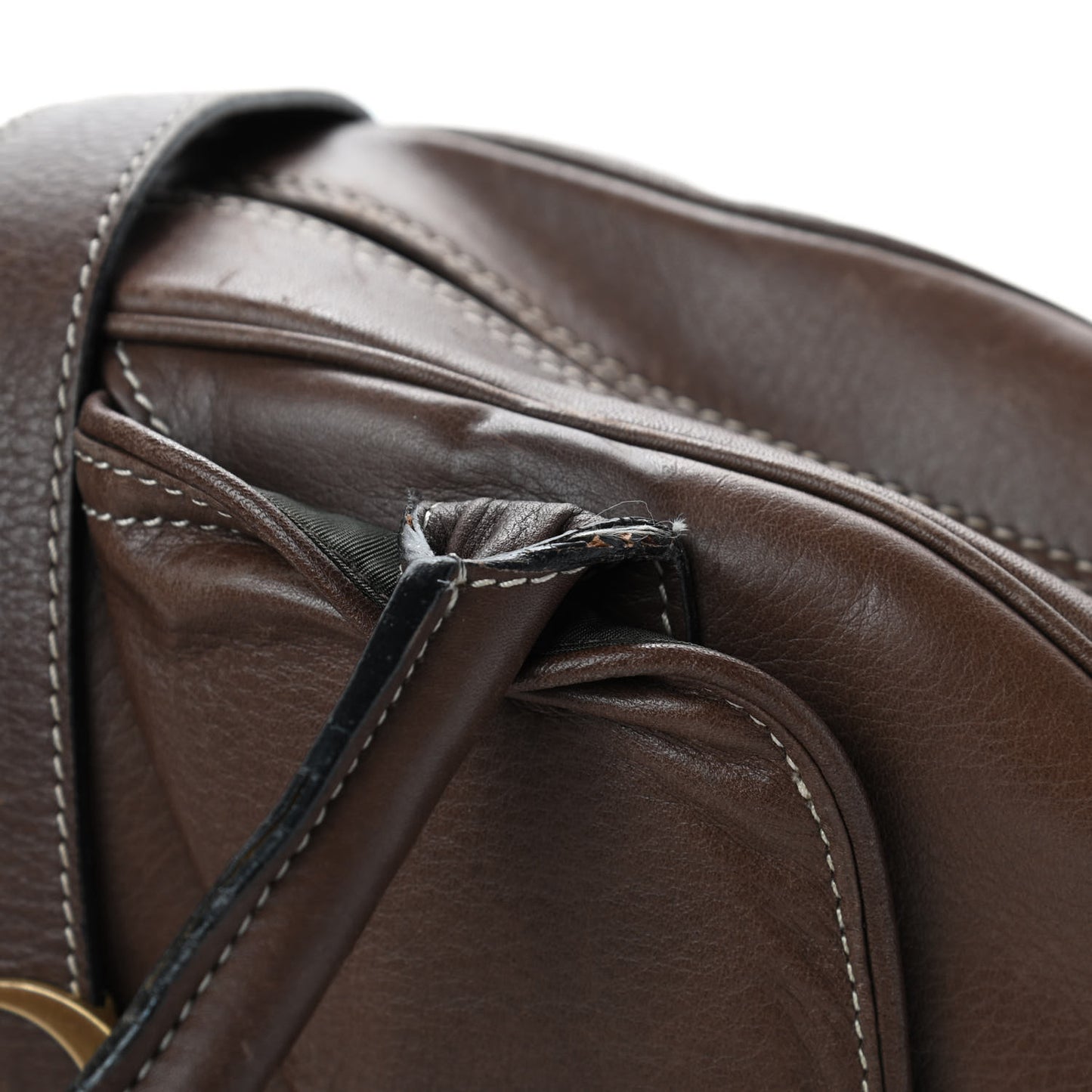 Calfskin Saddle Bowler Brown