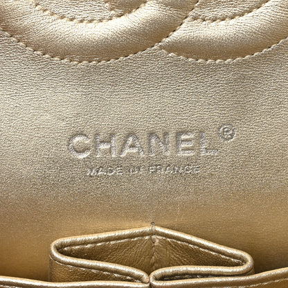 Chanel Metallic Lambskin Quilted Medium Double Flap Gold 6 of 10