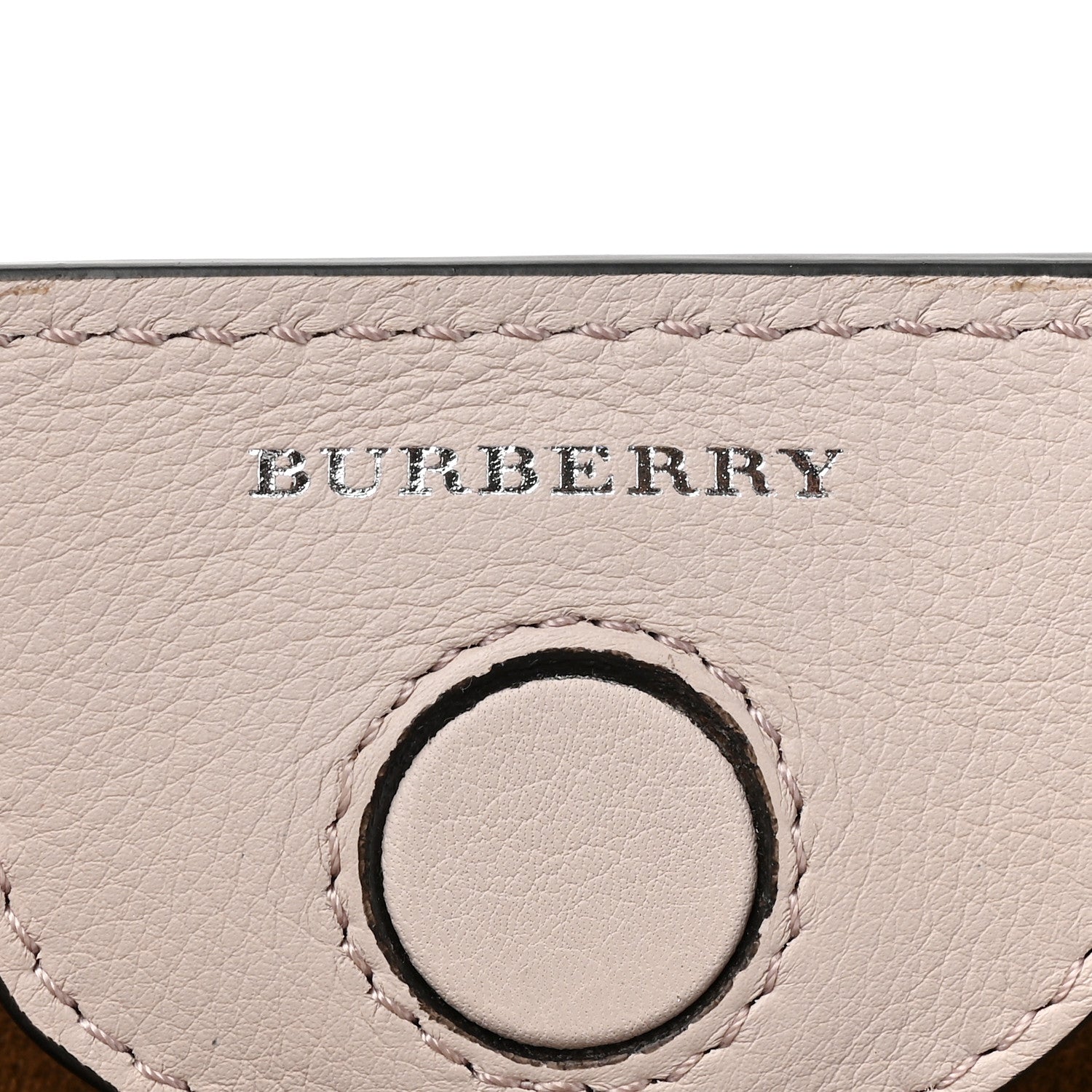 Burberry Smooth Calfskin Small Grommet Embossed Crest Bag Chalk Pink 8 of 15