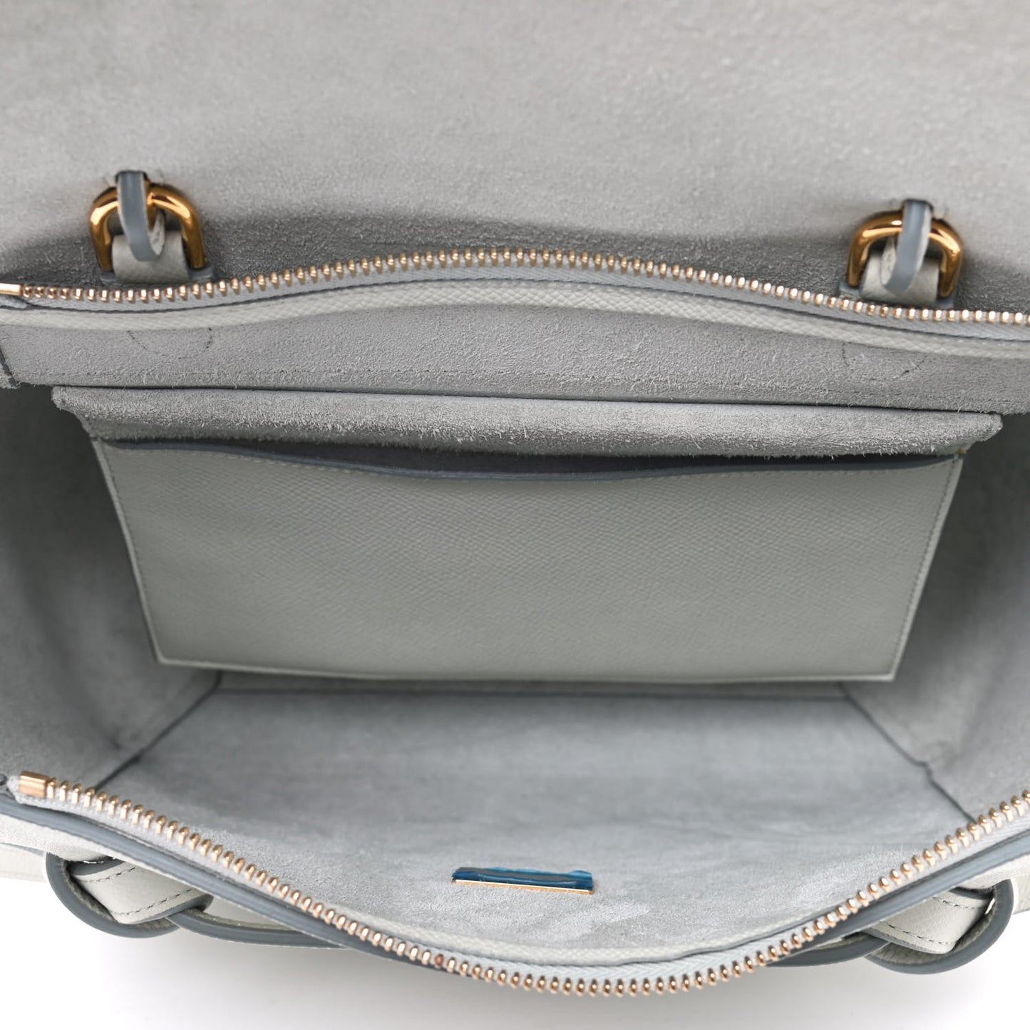 Grained Calfskin Micro Belt Bag Baby Blue