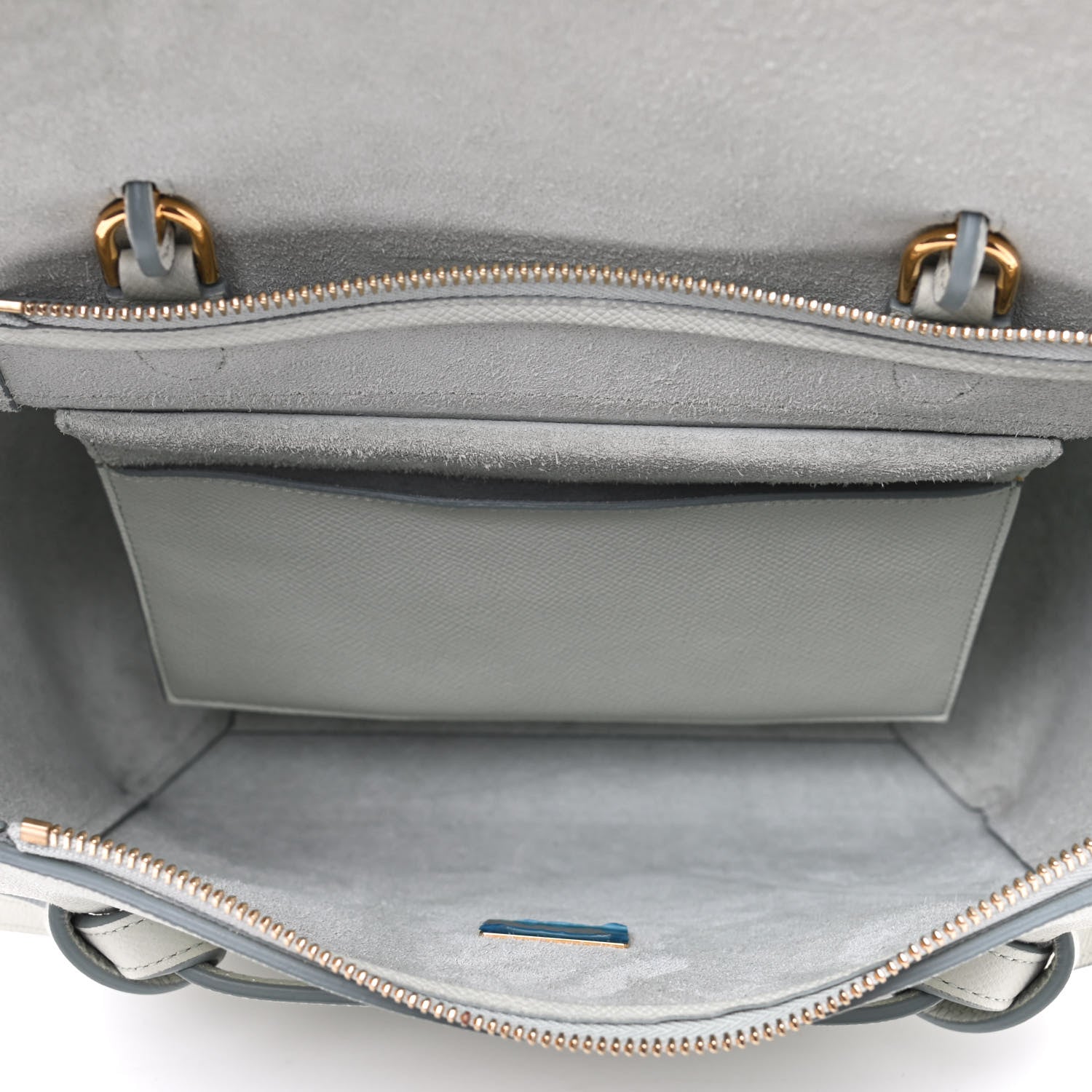 Celine Grained Calfskin Micro Belt Bag Baby Blue 4 of 4