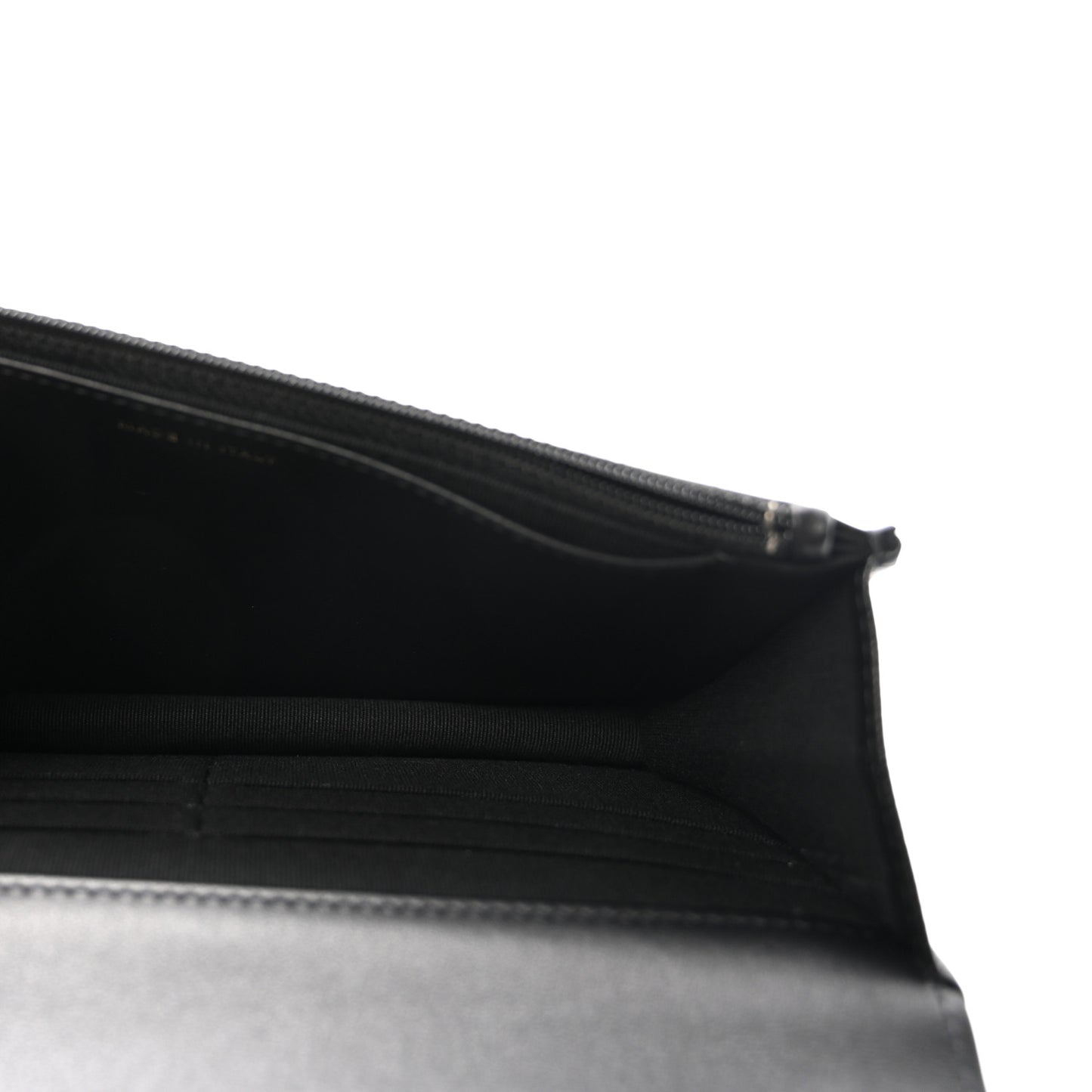 Caviar Quilted Pocket Twins Clutch With Chain Black