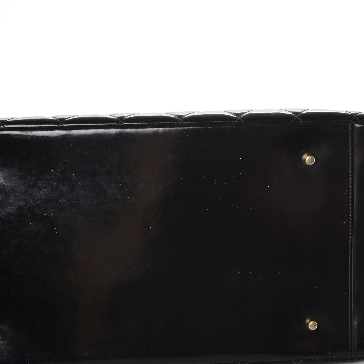 Patent Quilted Grand Shopping Tote GST Black