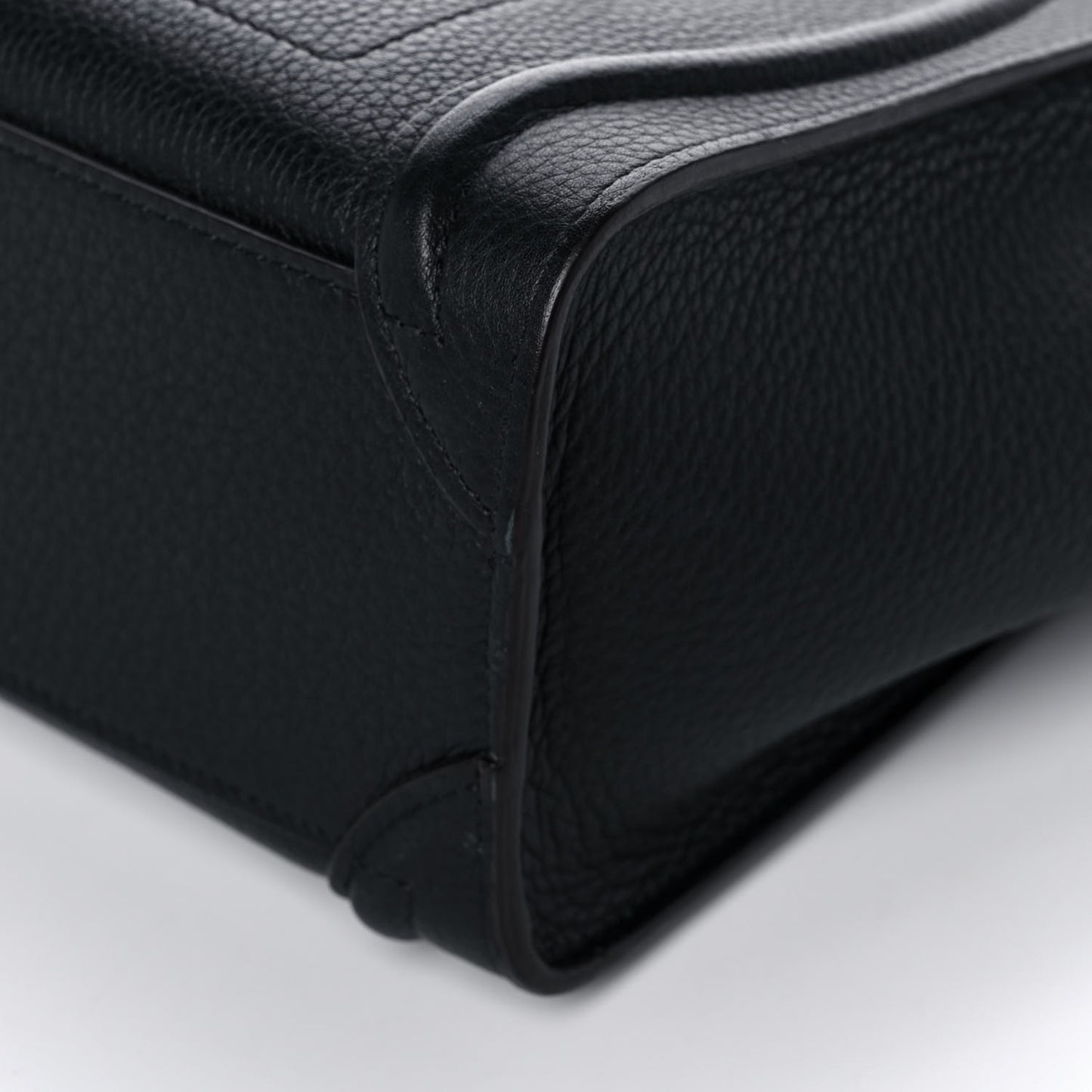 Drummed Calfskin Nano Luggage Black