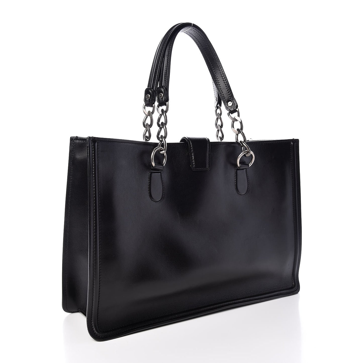 Smooth Calfskin Country Ride Tote Black