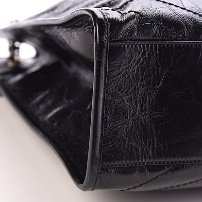Saint Laurent Crinkled Calfskin Matelasse Monogram Niki Shoulder Bag Black 8 of 9