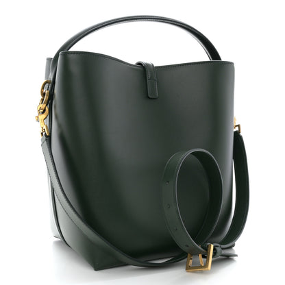 Saint Laurent Shiny Calfskin Le 37 Bucket Bag Vert Fonce 4 of 12