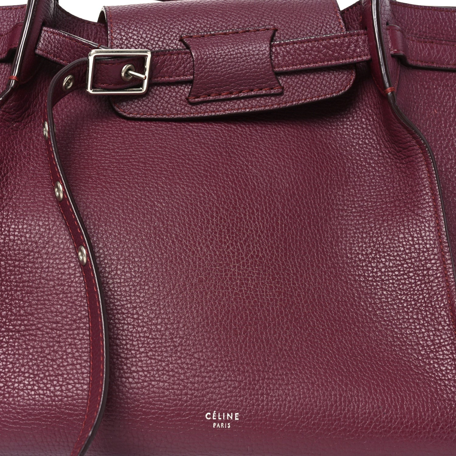 Celine Supple Grained Calfskin Small Big Bag Wine 7 of 9