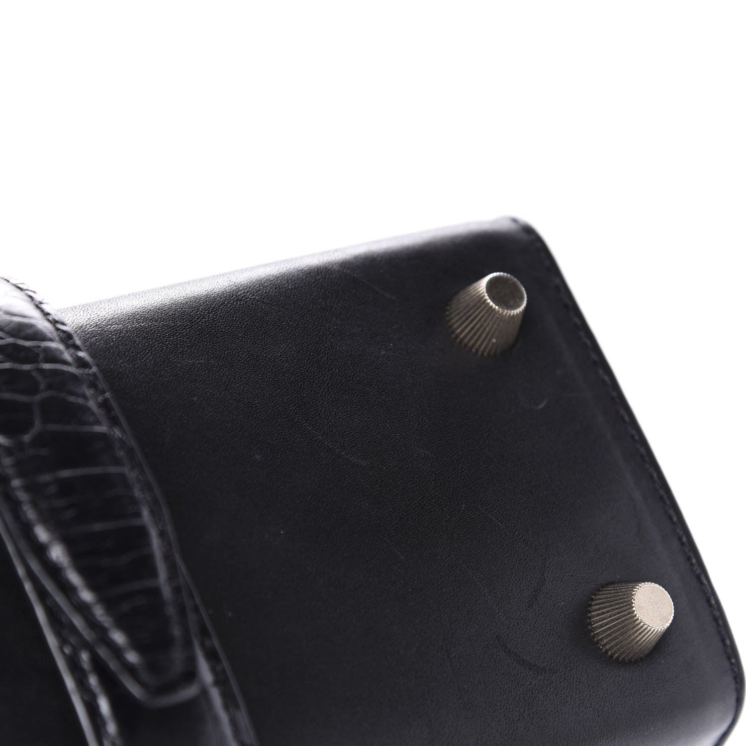 Alexander Wang Calfskin Crocodile Embossed Tai Dopp Kit Bag Black 8 of 16
