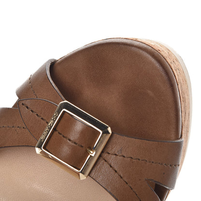 Jimmy Choo Soil Vachetta Nemesis Cork Sandals 38 Brown 11 of 13