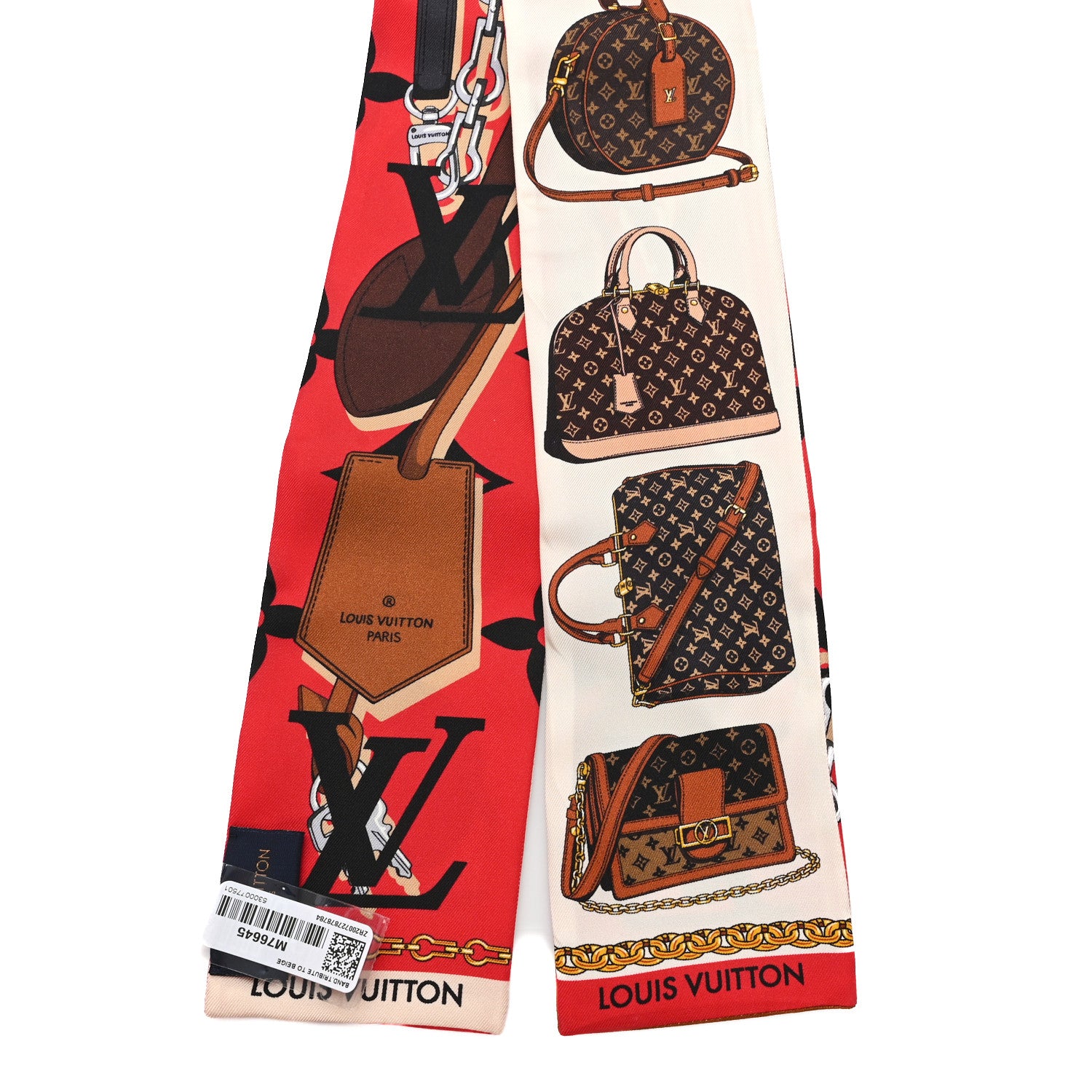 Louis Vuitton Silk Monogram Tribute To Bandeau Red 1818169