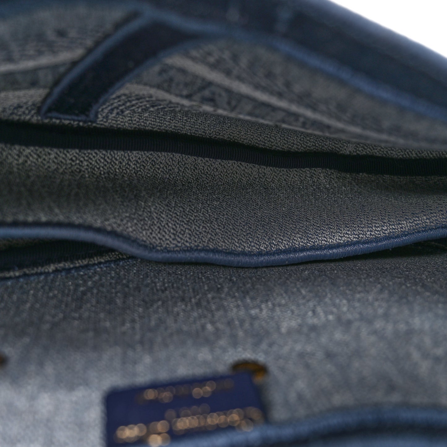 Denim Flowers Embroidered Saddle Bag Blue