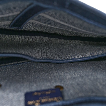 Christian Dior Denim Flowers Embroidered Saddle Bag Blue 5 of 13