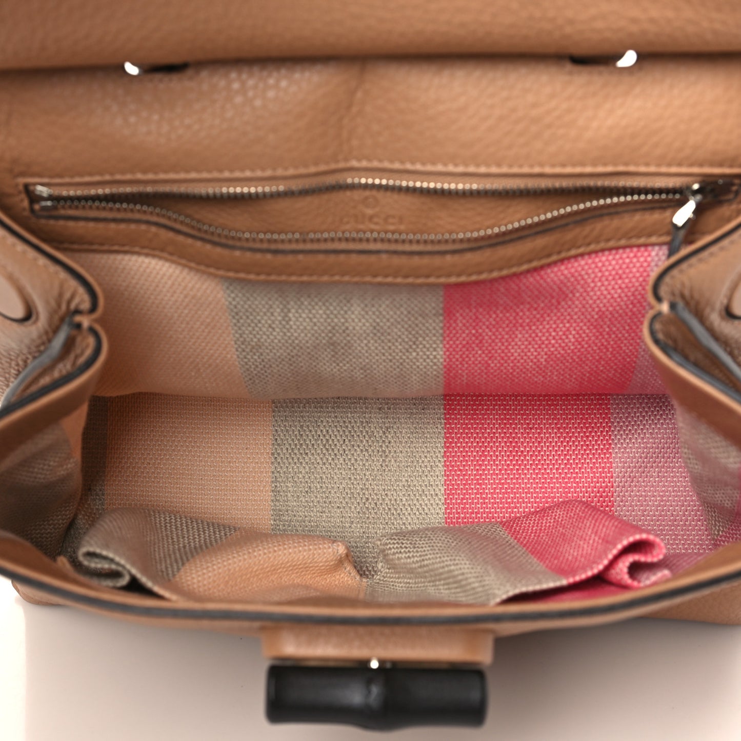 Cellarius Calfskin Small Bamboo Daily Top Handle Bag Camelia