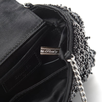 Chanel Satin Beaded CC Evening Bag Black 8 of 12