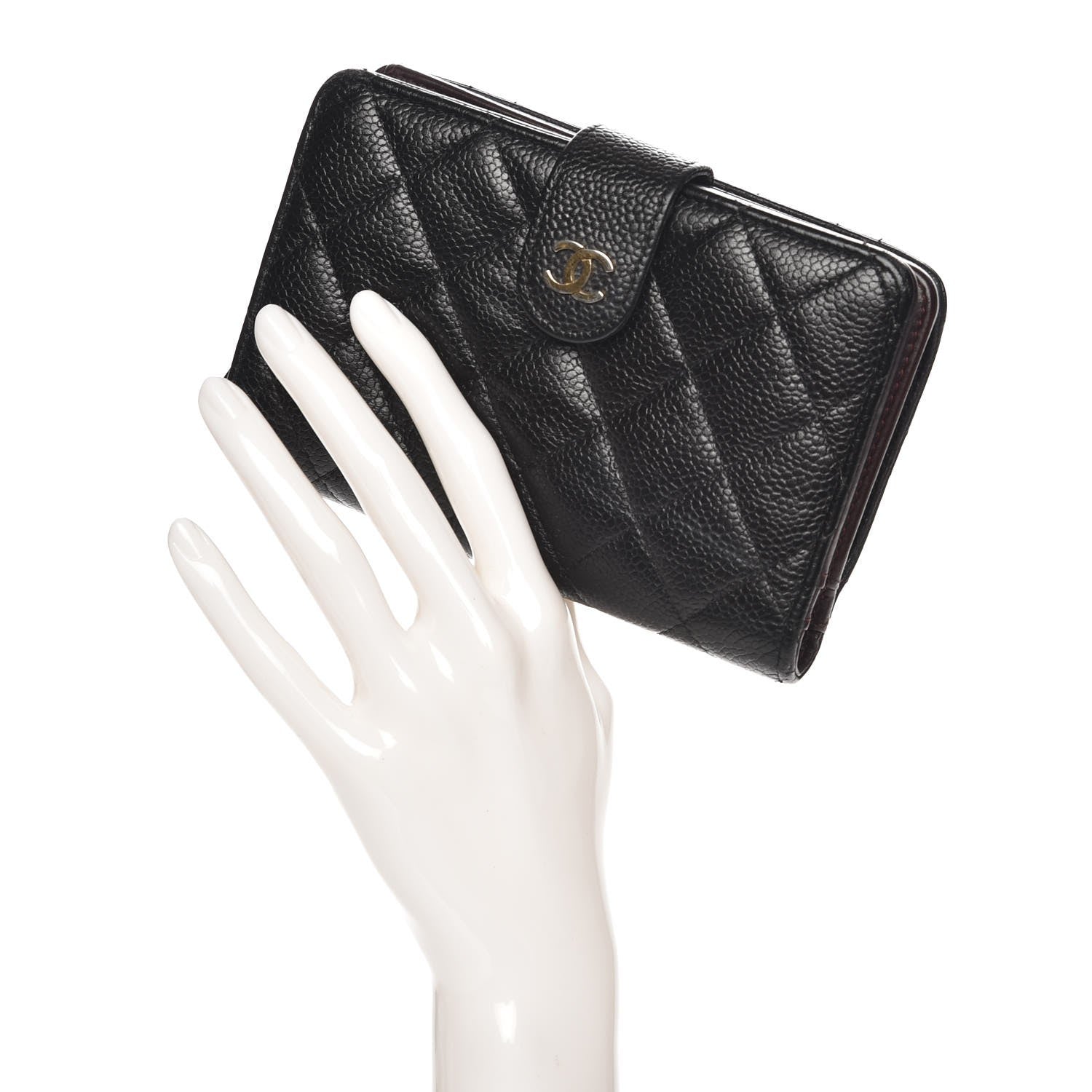 Chanel Caviar Quilted Zipped Pocket Wallet Black 2 of 15