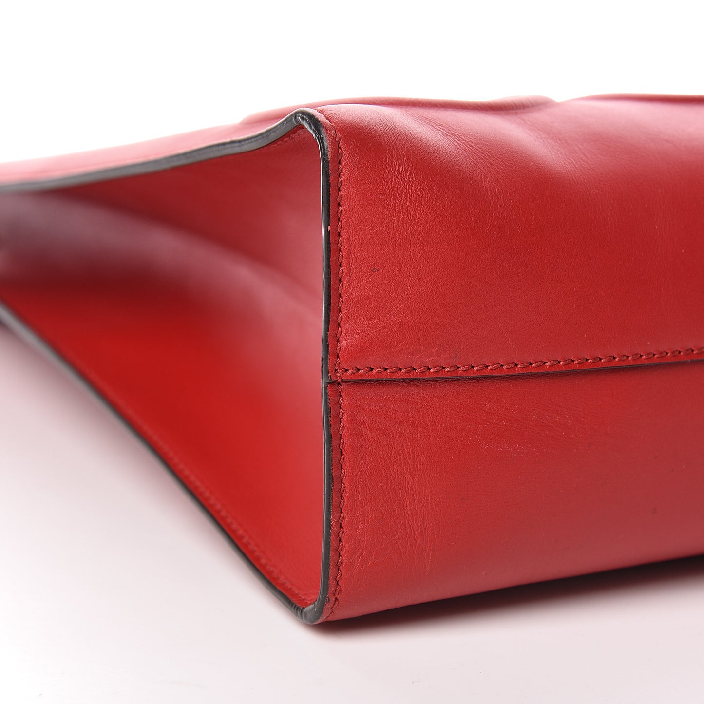 Calfskin Embossed Medium XL Tote Red