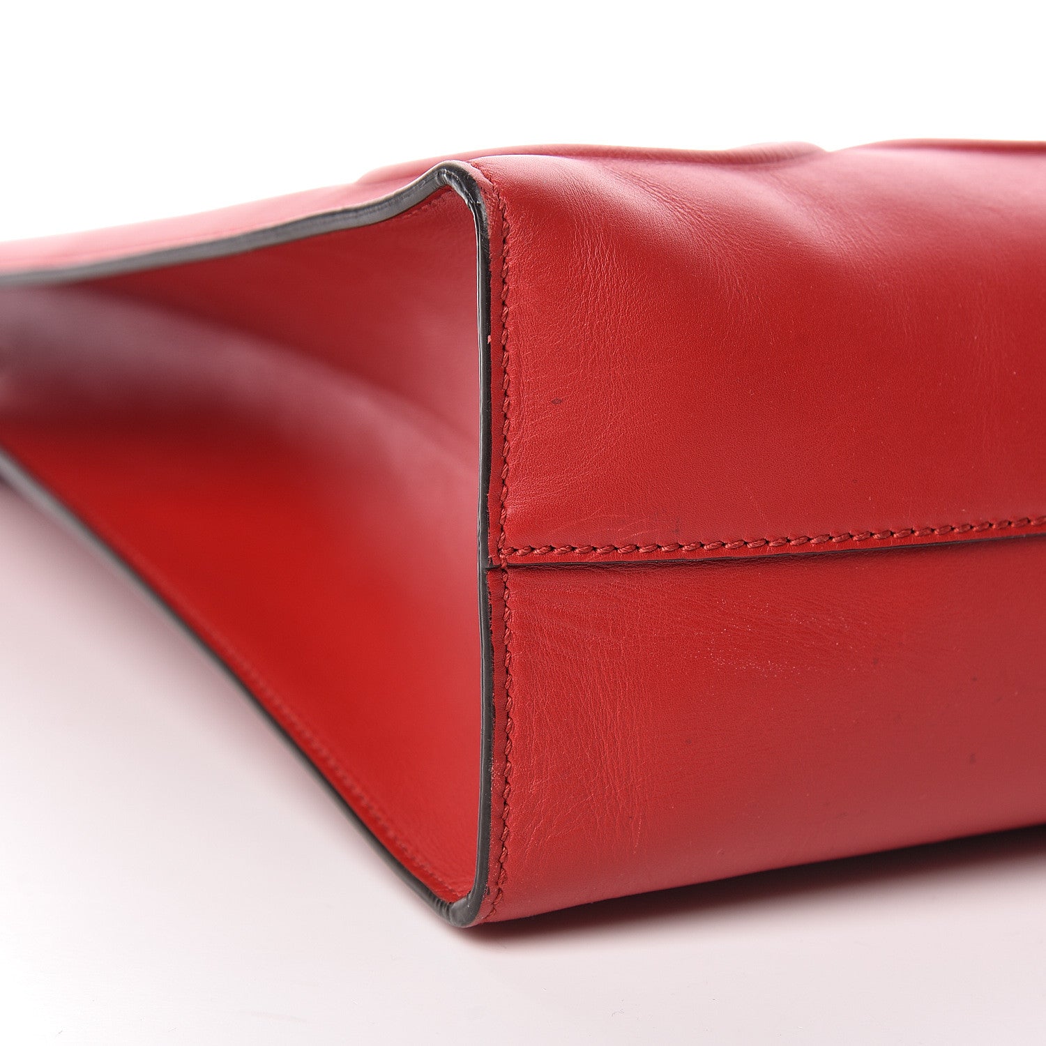Gucci Calfskin Embossed Medium XL Tote Red 9 of 15
