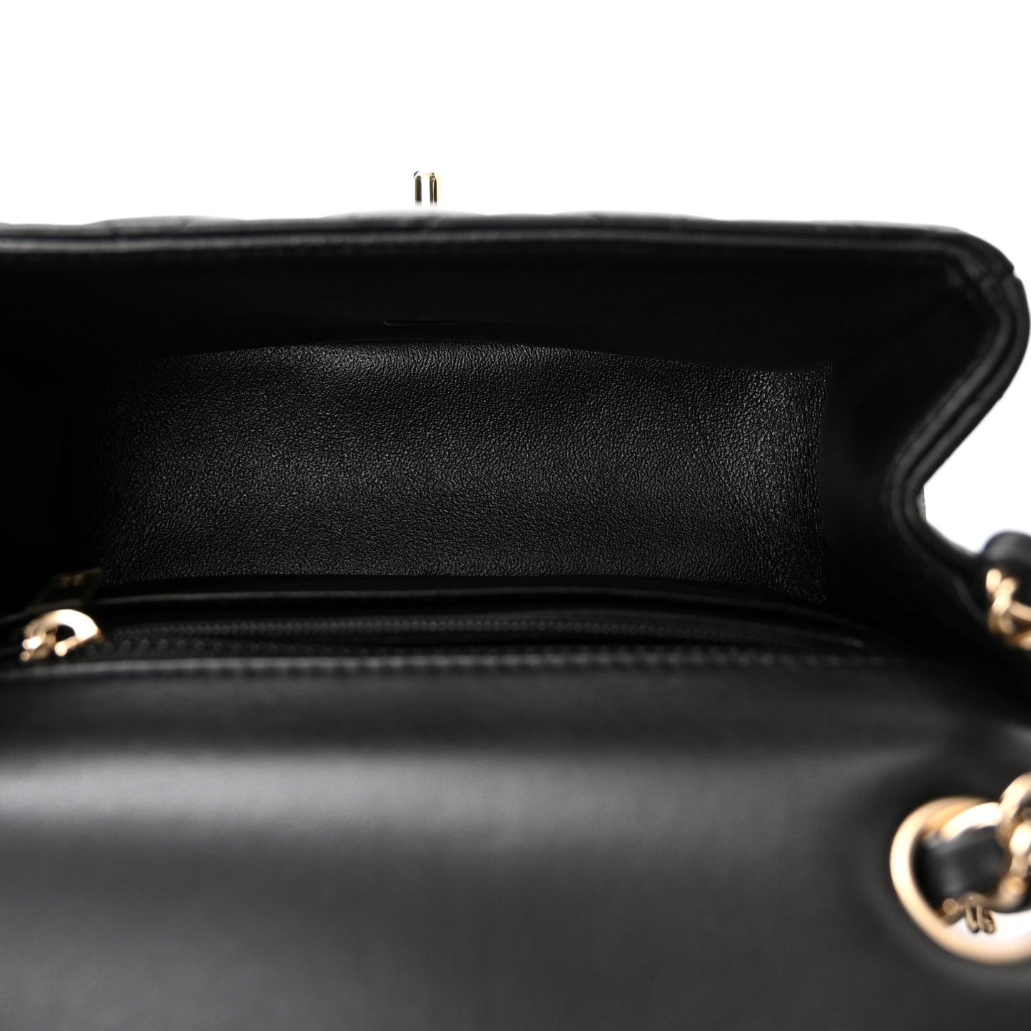 Lambskin Quilted Mini Square Flap Black
