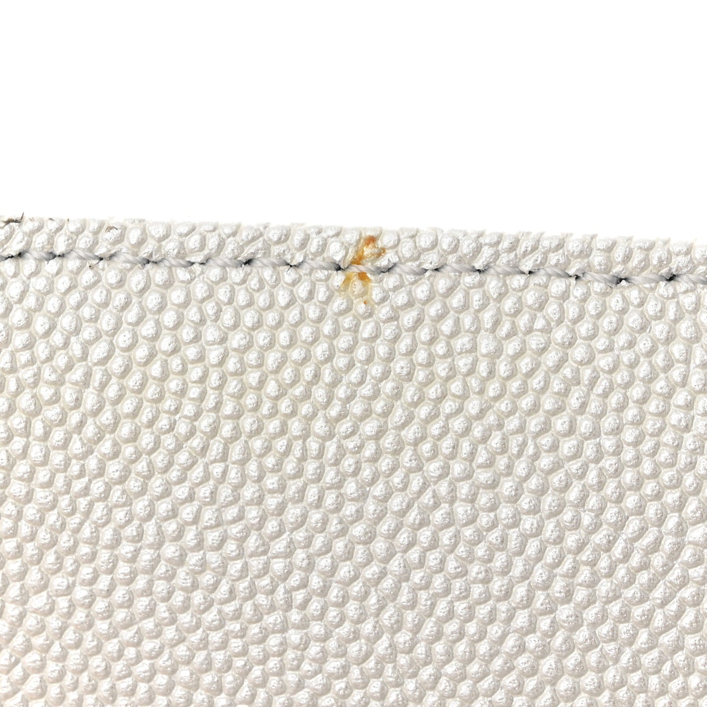 Iridescent Caviar Chevron Quilted Mini Coco Handle Flap White