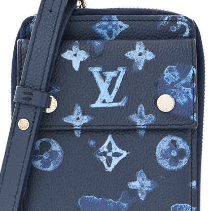 Louis Vuitton Monogram Ink Watercolor Phone Pouch Blue 8 of 10