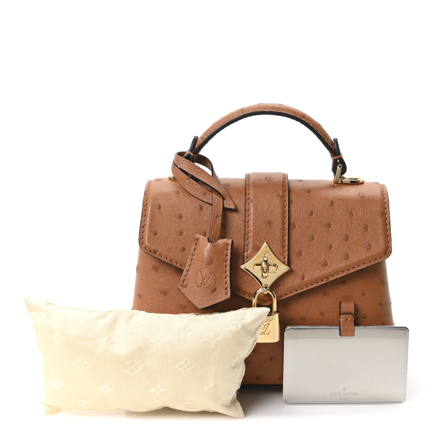 Louis Vuitton Ostrich Rose Des Vents Mini Cognac 1838782