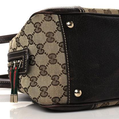 Gucci Monogram Small Princy Satchel Dark Brown 9 of 11