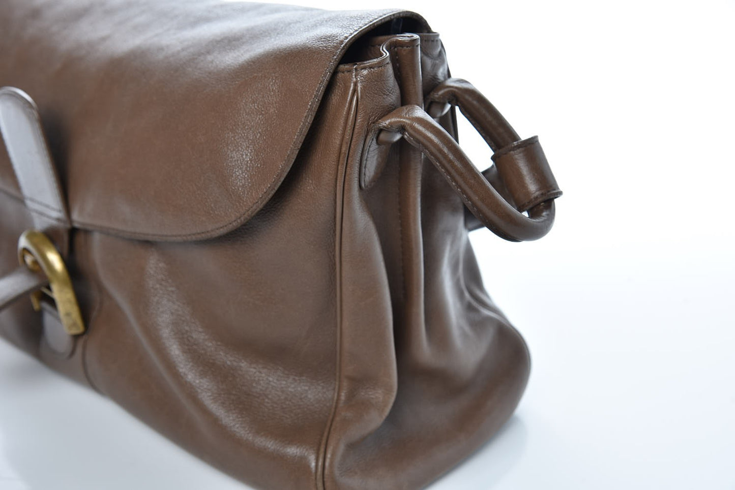 Calfskin Brillant Besace Brown