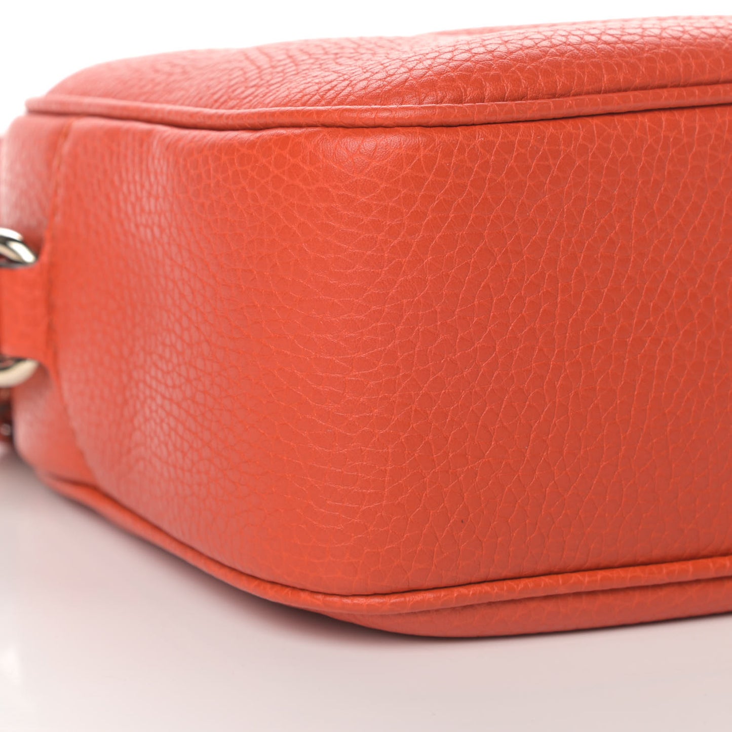 Pebbled Calfskin Small Soho Disco Bag Sun Orange