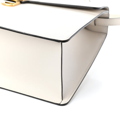 Gucci Calfskin Web Medium Sylvie Top Handle Bag White 8 of 8