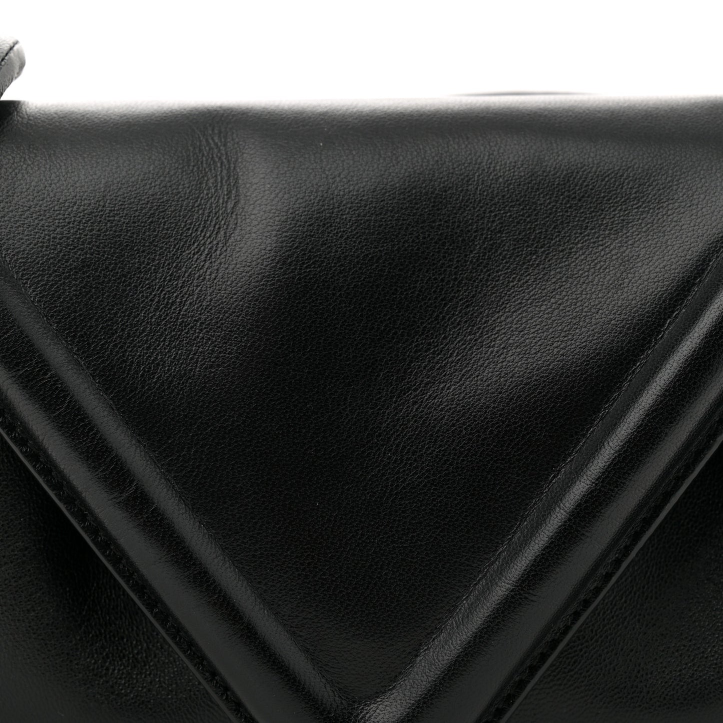 Lambskin Small Beak Triangle Flap Shoulder Bag Black