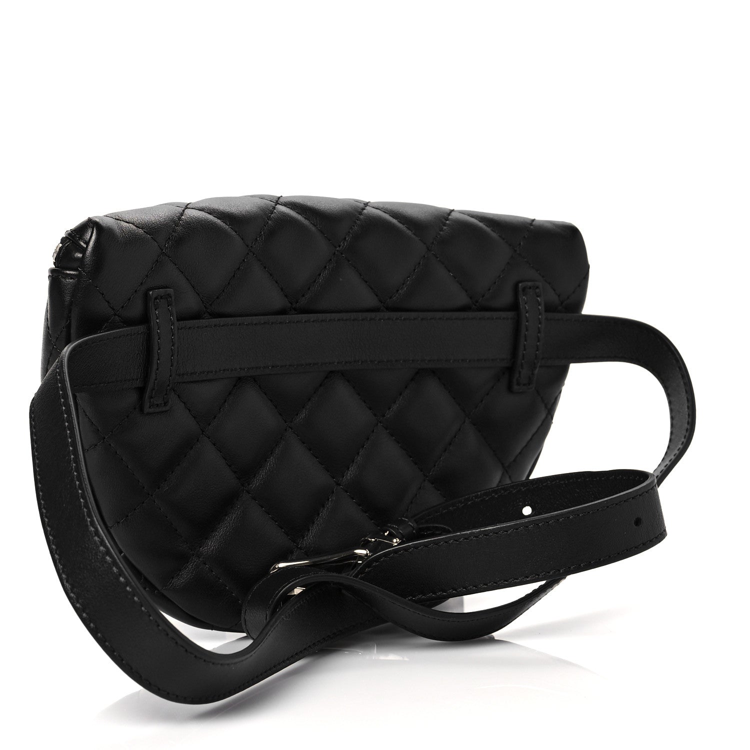 Chanel Lambskin Quilted Waist Belt Bag Black 3 of 8