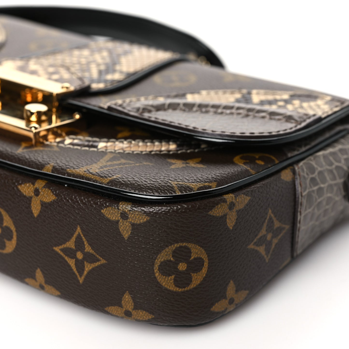 Monogram Snakeskin Alligator Monogramissime Pochette Gris