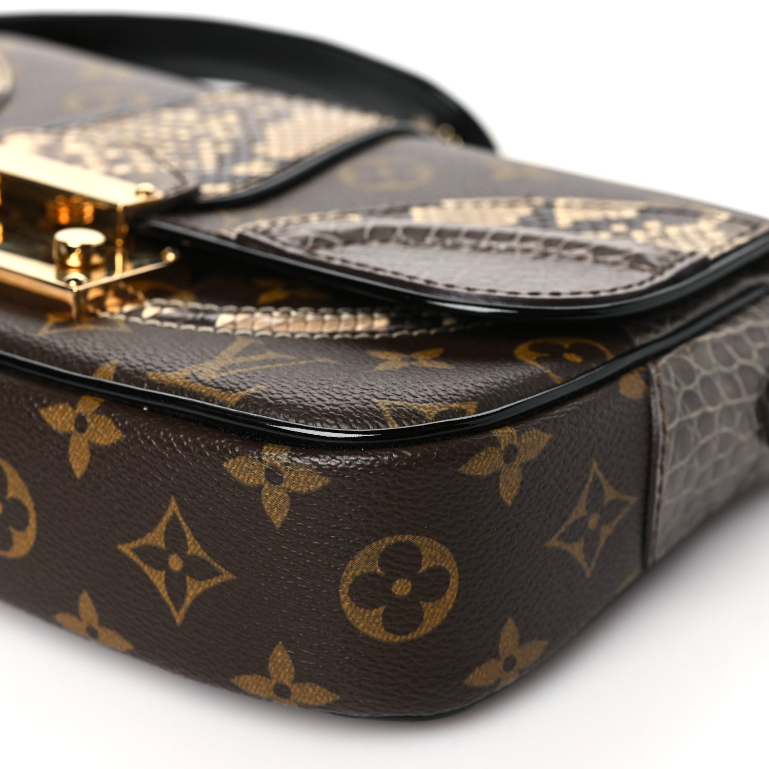 Louis Vuitton Monogram Snakeskin Alligator Monogramissime Pochette Gris 9 of 9