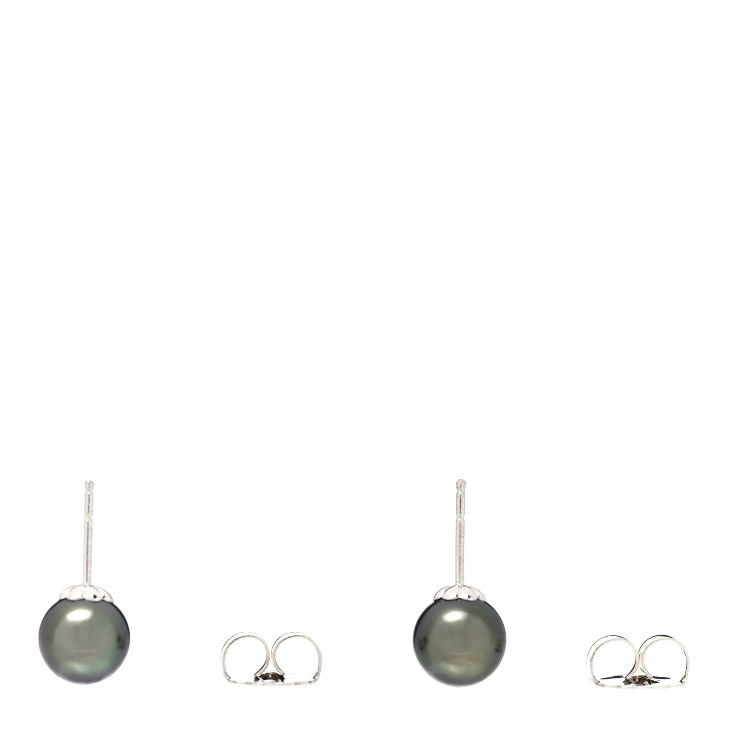 Mikimoto 18K White Gold Black South Sea Cultured Pearl 8.5-9mm Stud Earrings 3 of 5