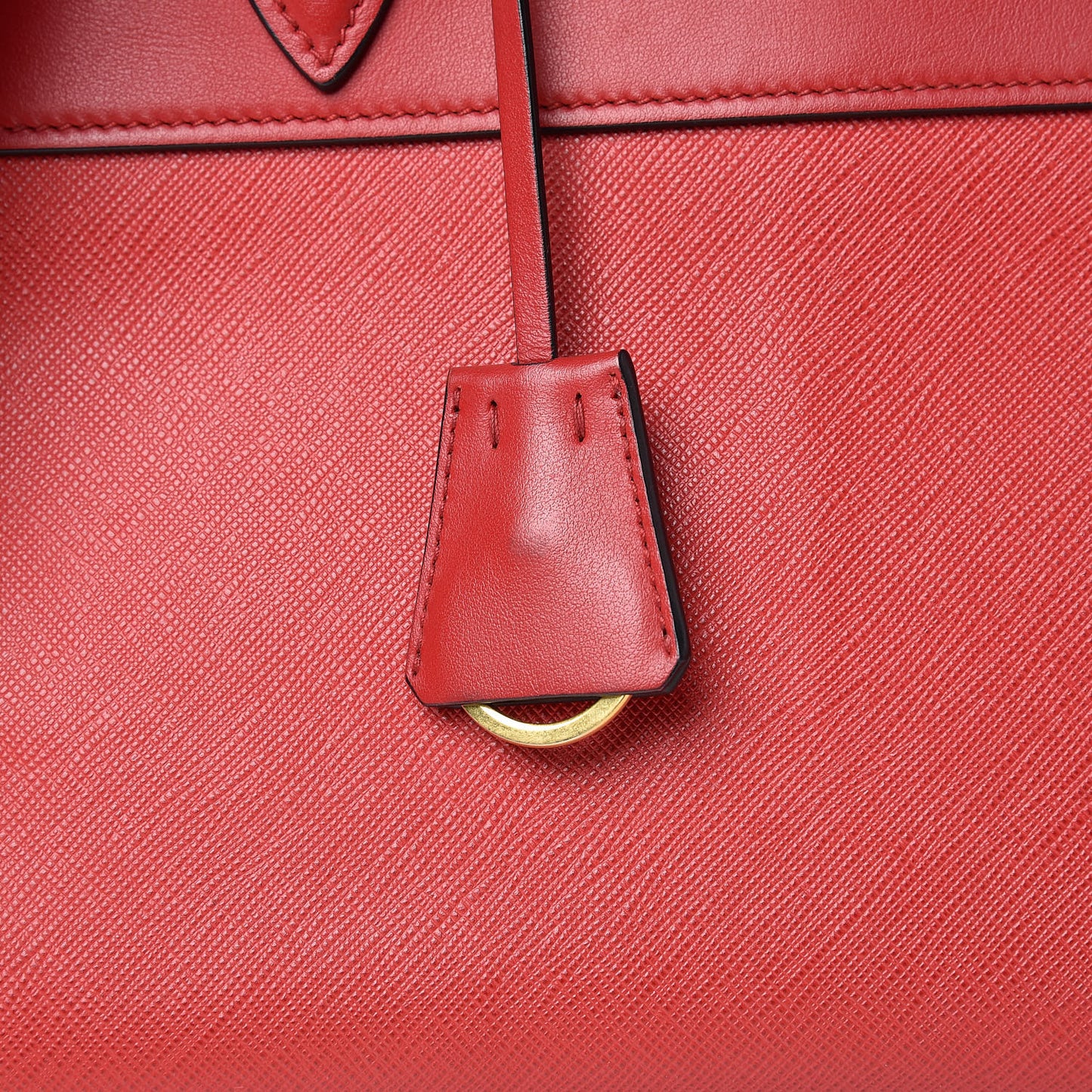 Saffiano City Calfskin Small Esplanade Tote Rosso