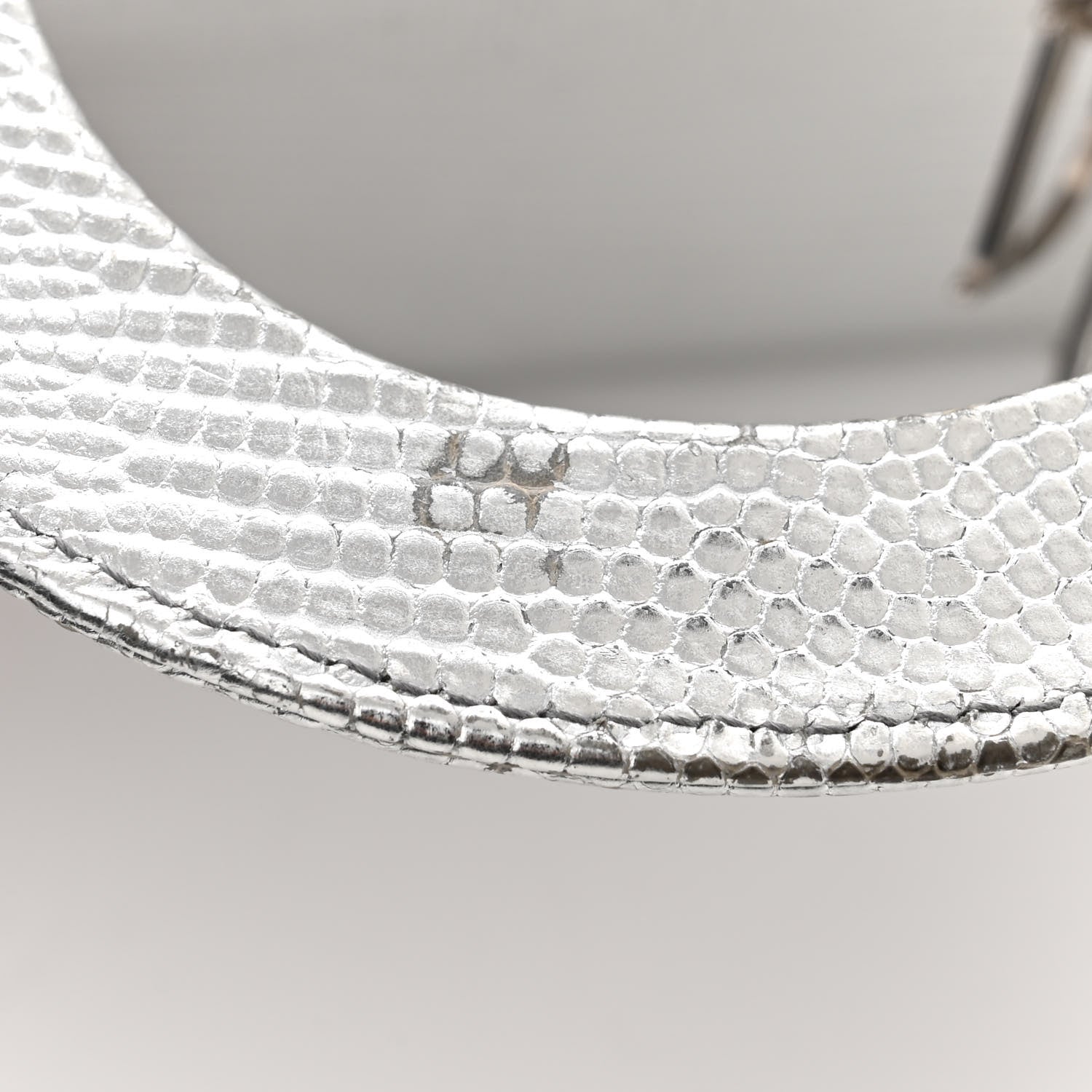 Christian Dior Metallic Lizard Mini Lady Dior Silver 14 of 17